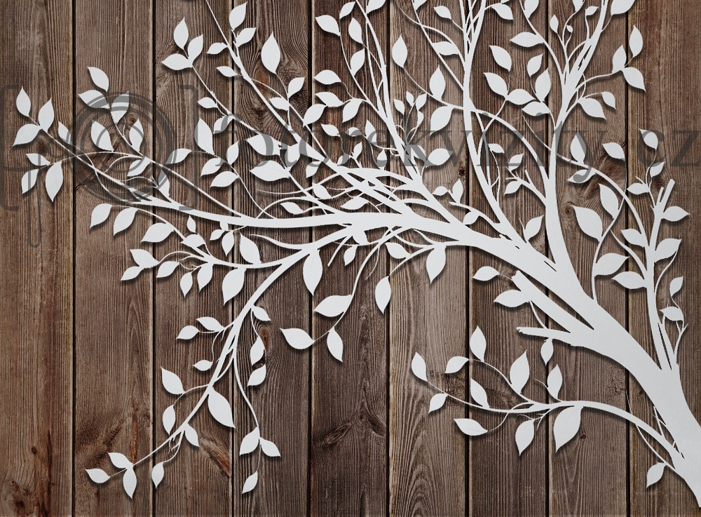 Vinylové fotopozadí - dřevěná prkna a stromem