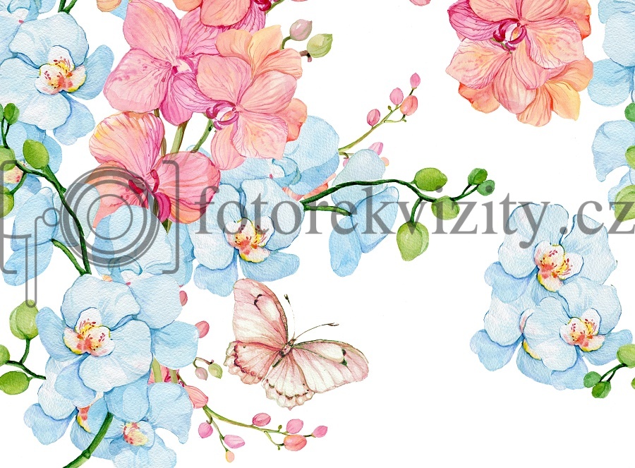 Vinylové fotopozadí - Květy, jaro, orchidej