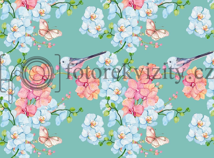Vinylové fotopozadí - Květy, jaro, orchidej