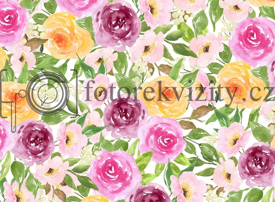 Vinylové fotopozadí - Květy, růže 