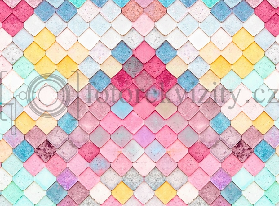 Vinylové fotopozadí - barevné, pastelky, tašky