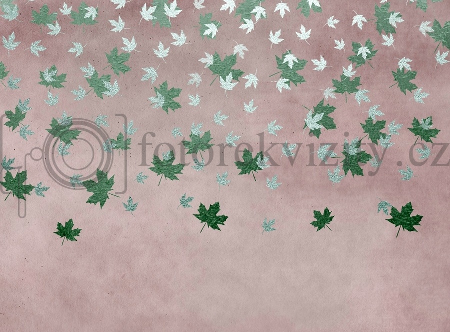 Vinylové fotopozadí - podzim, padající listí, textura