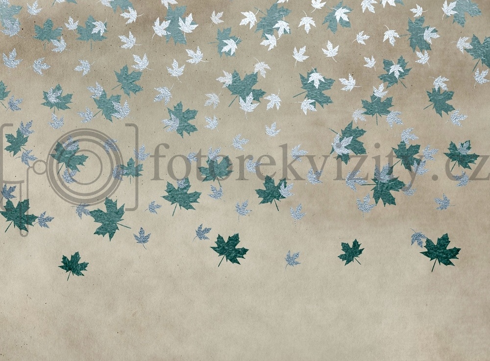 Vinylové fotopozadí - podzim, padající listí, textura