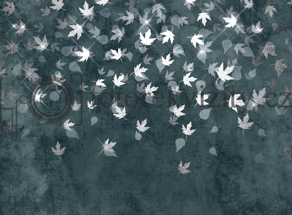 Vinylové fotopozadí - podzim, padající listí, textura