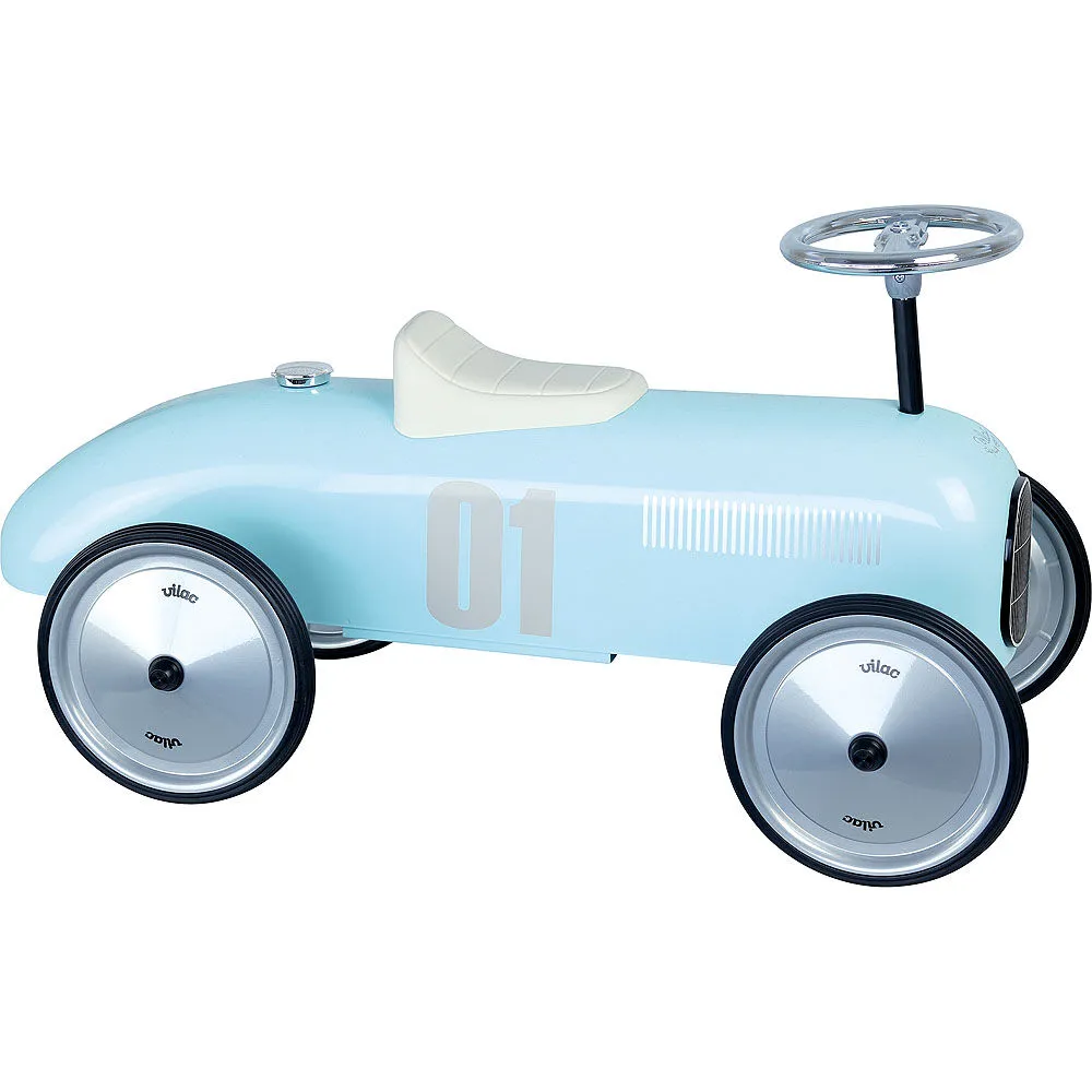 Historické závodní auto - světle modré
