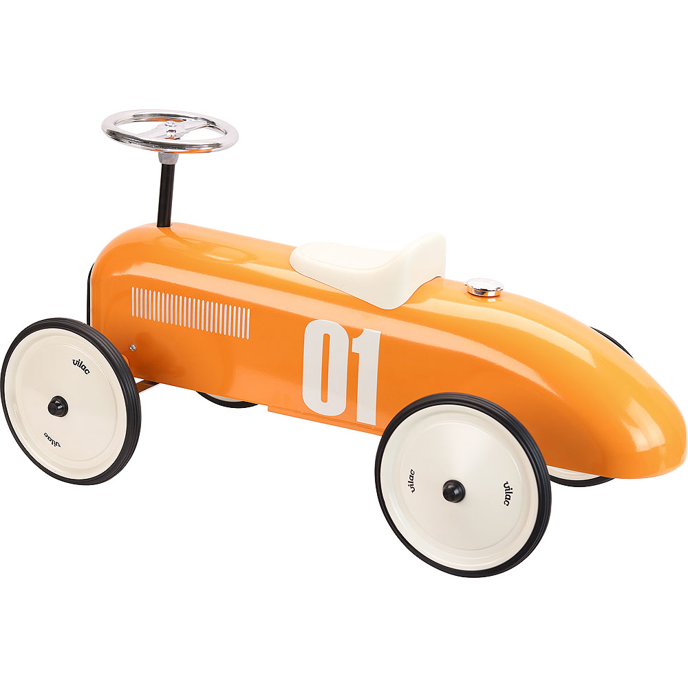 Historické závodní auto - oranžové