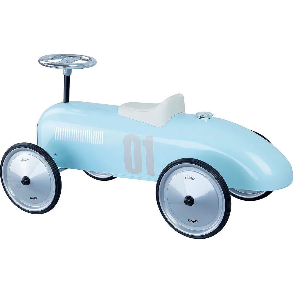 Historické závodní auto - světle modré