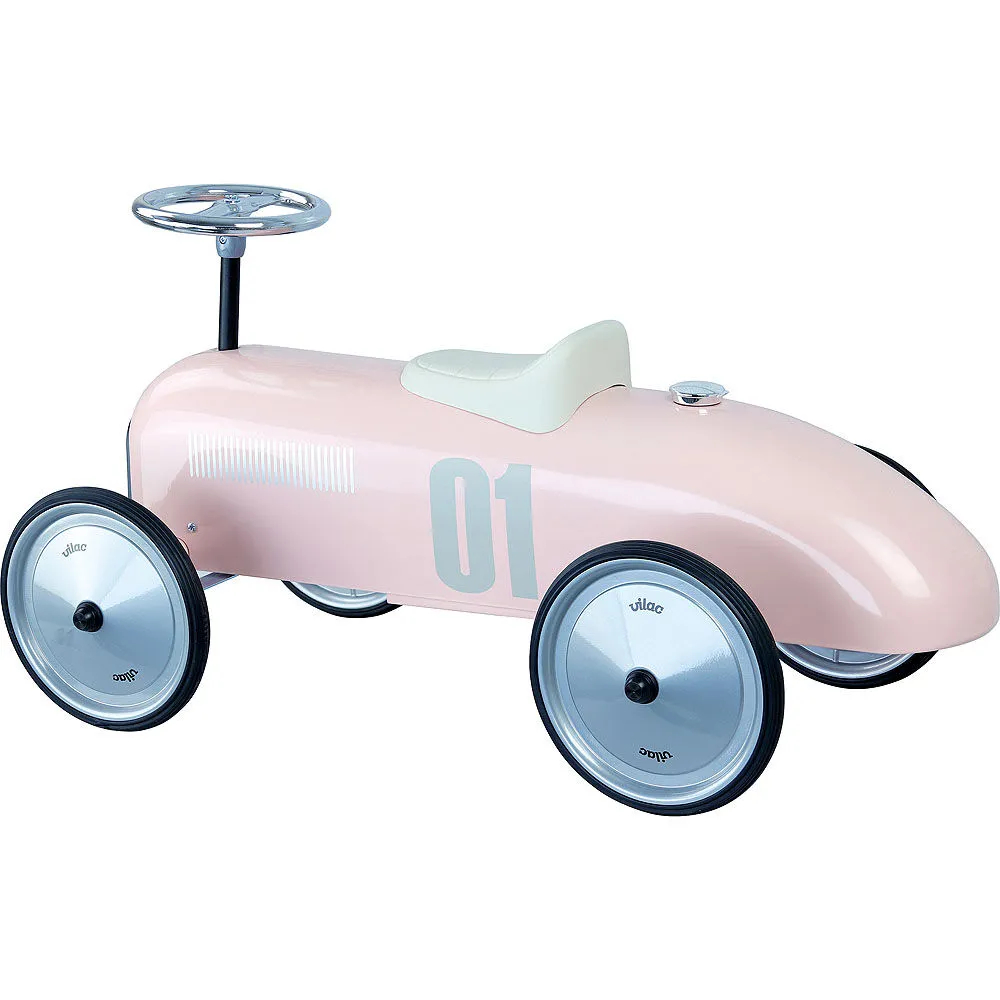 Historické závodní auto - růžové