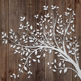 Vinylové fotopozadí - dřevěná prkna a stromem