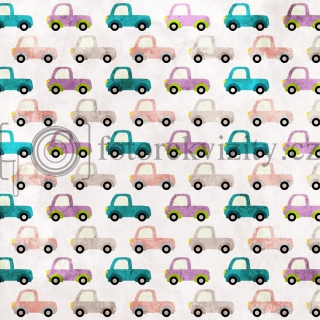 Vinylové fotopozadí - barevné autíčka, textura