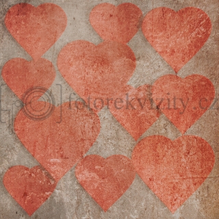 Vinylové fotopozadí srdce s texturou