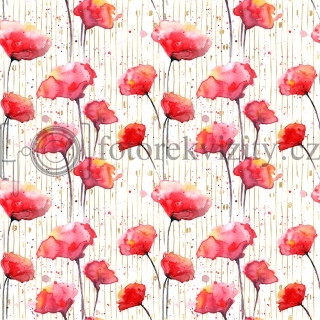 Vinylové fotopozadí - vlčí máky