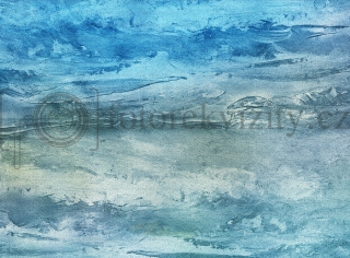 Vinylové fotopozadí - melírovaná zeď, nebe, moře