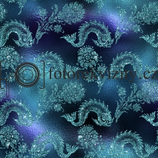 Vinylové fotopozadí - moře, ryby, květy