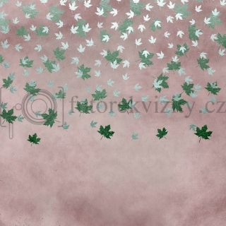 Vinylové fotopozadí - podzim, padající listí, textura