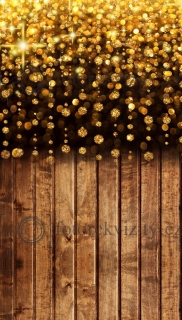 Spojené fotopozadí + fotopodlaha - dřevěná podlaha, pozadí glitry, vánoční