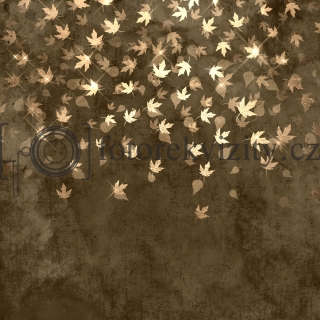 Vinylové fotopozadí - podzim, padající listí, textura