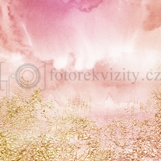 Vinylové fotopozadí - jemné, růžové, zlaté, akvarel