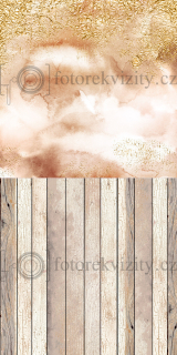 Spojené fotopozadí + fotopodlaha - jemná, zlatá, univerzální