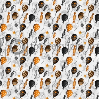 Vinylové fotopozadí -  halloween, balonky, bonbóny