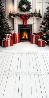 Spojené fotopozadí - vánoční, červeno bílé