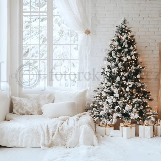 Vinylové fotopozadí - vánoční stromek